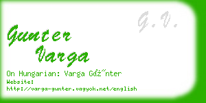 gunter varga business card